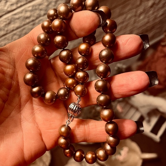 Authentic brown south sea pearl necklace - Picture 9 of 9